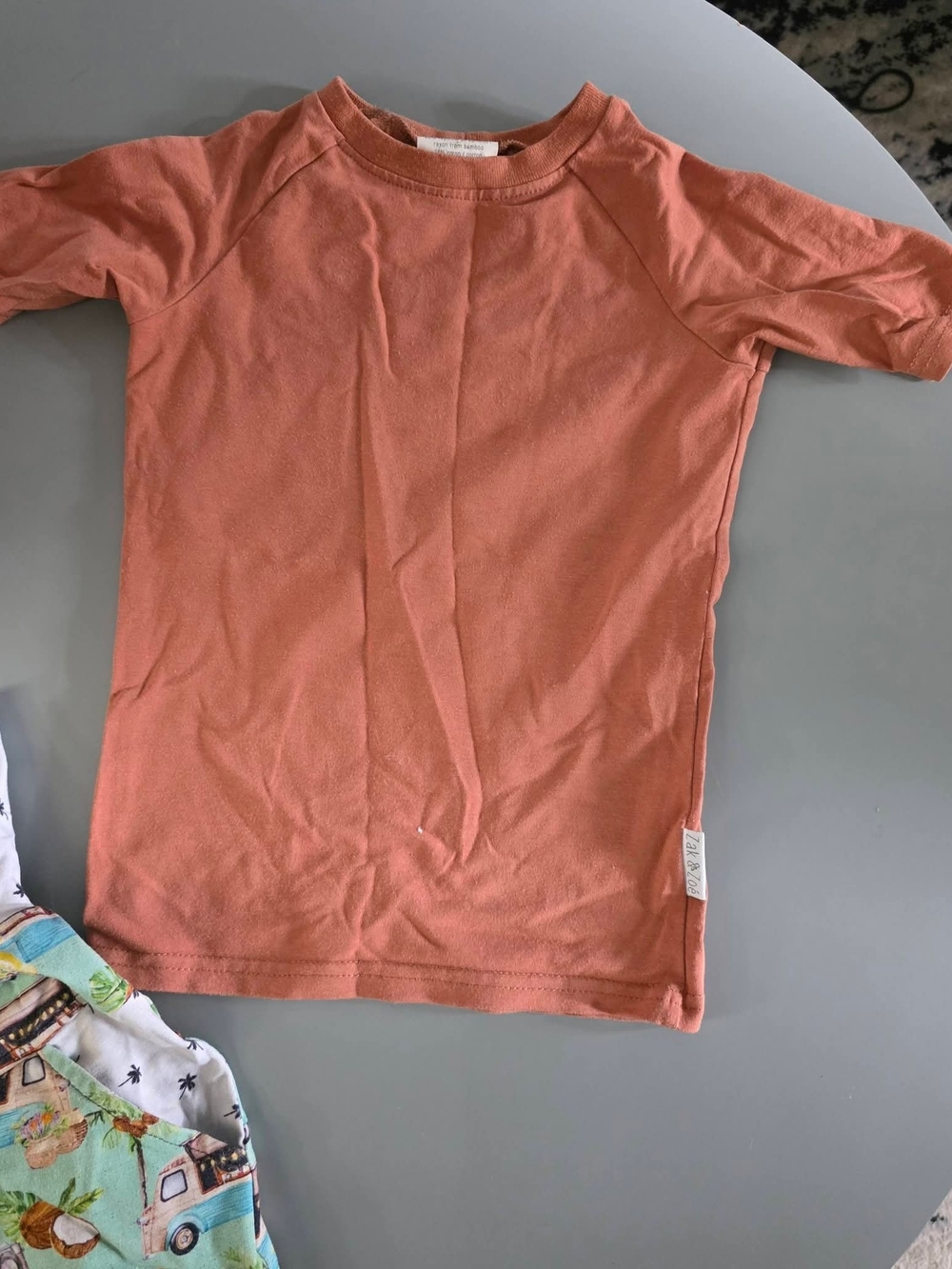 Kids Crewneck Shirt - Rust Orange Zak & Zoé 12-24 Mois